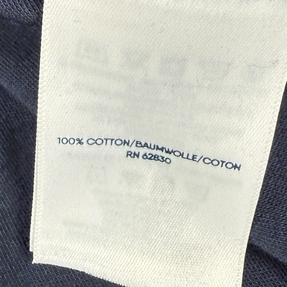 Lands End Women's Plus Size Relaxed Cotton Long Sleeve Mock Turtleneck 2X Navy - Picture 10 of 10